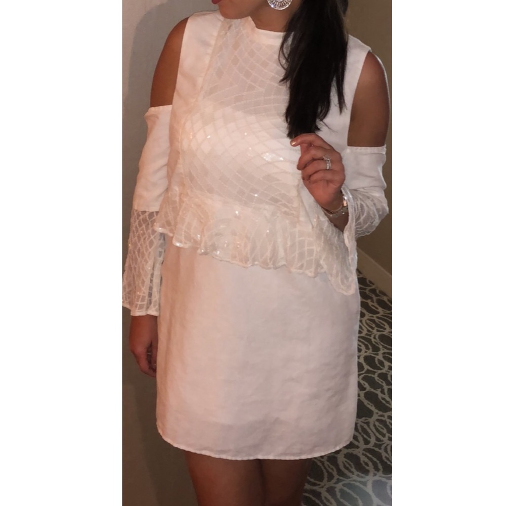 White mini dress